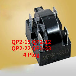 2 pcs new for Refrigerator fittings freezer PTC starter thermal protector relay QP2-15 QP2-12 QP2-22 QP2-33 4 Plug