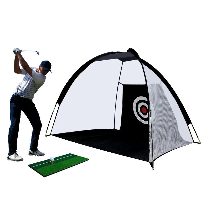 Description Picture 2 of itemGolf Practice Net Golf Hitting Cage Indoor 2M Golf Practice Net Tent Garden Grassland Practice Tent Outdoor Golf Training Swing