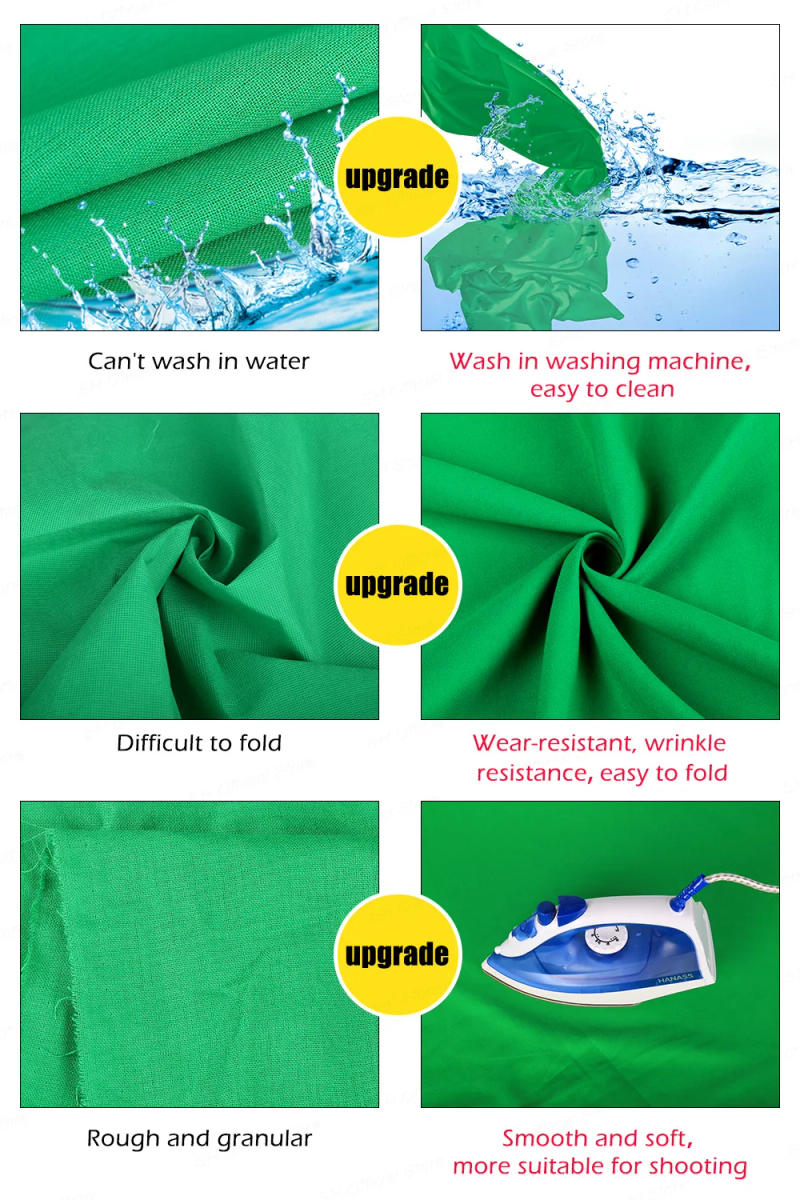 Description Picture 3 of itemBackdrop Cloth Black White Green Color Cotton Textile Muslin Photo Backgrounds Studio Photography Screen Chromakey