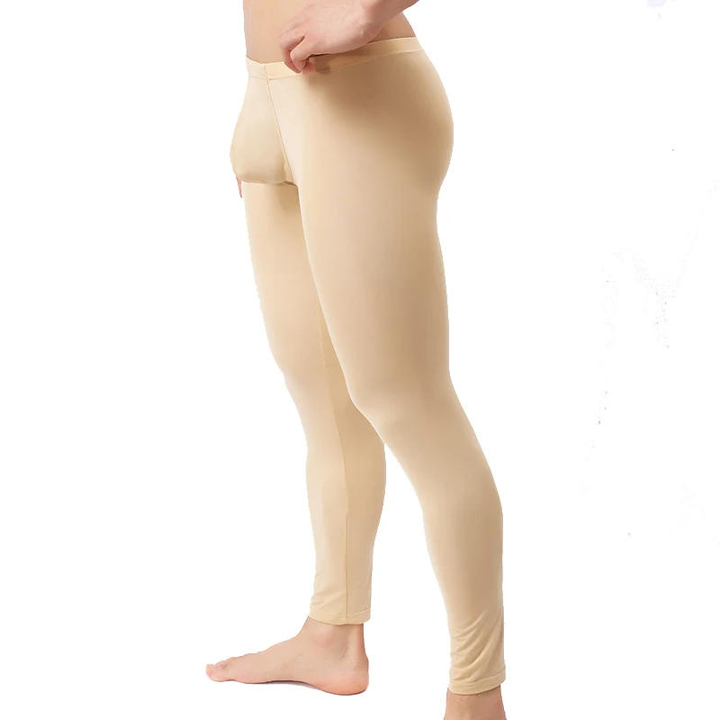 Description Picture 4 of itemNew Coming Sexy Men's Ultra-Thin Silky Long Johns Thermal Pants Cool  Leggings Underwear S M L XL XXL