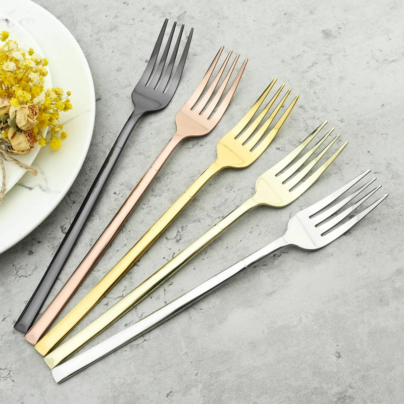 Description Picture 6 of itemStainless Steel Cutlery Set Mirror Black Dinnerware Set Knife Dessert Fork Coffee Tea Spoon Tableware Western Kitchen Flatware