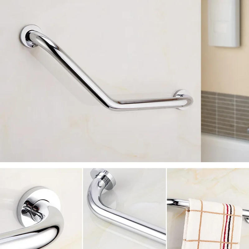 Description Picture 6 of item201/304 Stainless Steel Bathtub Arm Safety Handle Bath Shower Grab Bars Wall Mount Handle Grip Toilet Handrail for Bathroom ZM10