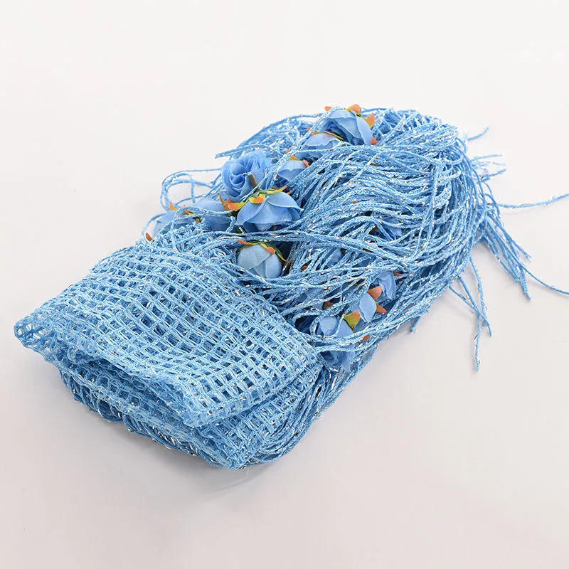 Description Picture 3 of itemDoor Line Curtain Rose Flower Shape Window Thread Hanging Vestibule String Curtains Tassel Valance Divider Decoration Home DIY