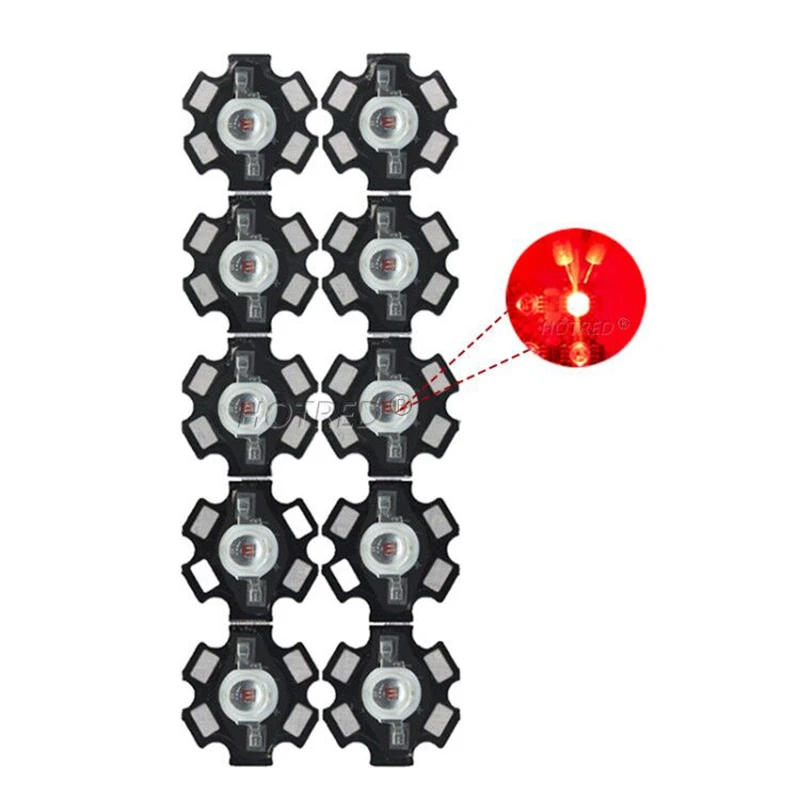 Description Picture 6 of item50pcs High Power LED COB Chip 1W 3W Warm Cool White Red Blue Green Yellow Full Spectrum 660nm440nm For Grow Light Aquarium Lamps