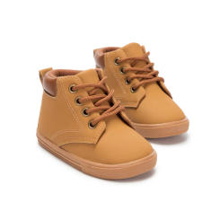 New Kids Shoes Classic Children's Booties Boys Girls Shoes Non-slip Rubber Sole Khaki Baby Shoes High Gang Children's Shoes