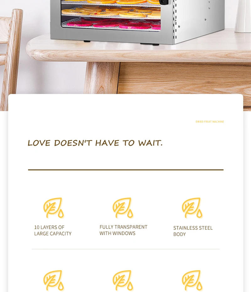 Description Picture 3 of item110/220V Large Household Food Fruit Dehydrator Dryer High Capacity 12 Layers Dried Frame Low Noise Food Drying Machine