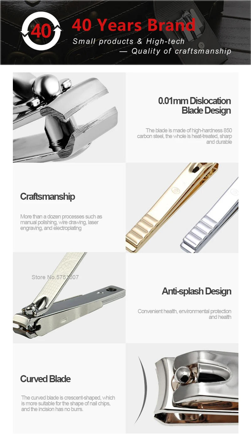 Description Picture 5 of itemTHREE SEVEN 1Pc Small-size Nail Clippers Trimmers 14K Gold-plated H-Carbon Steel Lovely Baby Care Professional Nail Tools