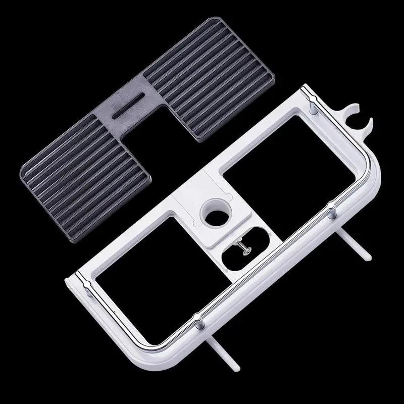 Description Picture 4 of itemHair Dryer Holde Non-punching Shower Tray Rack Bathroom Elevator Rod Sprayer Base Faucet Accessories Sprinkler Storage Rack Tray