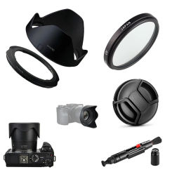 67mm UV Filter Lens Hood Cap Cleaning Pen Adapter ring for Canon Powershot SX70 SX60 SX50 HS G3X SX530 SX520 Camera