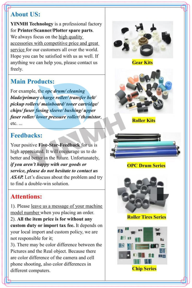 Description Picture 2 of item10pcs 302RV93050 2RV93050 FK-1150 Fuser Fiing Film Sleeve for Kyocera ECOSYS P2040 P2235 M2040 M2135 M2540 M2635 M2640 M2735