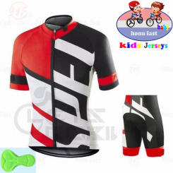 Kids Cycling Clothing 2025 Team Jersey Set Biking Suit Short Sleeve Clothes MTB Children's Cycling Wear Summer Triathlon Suit