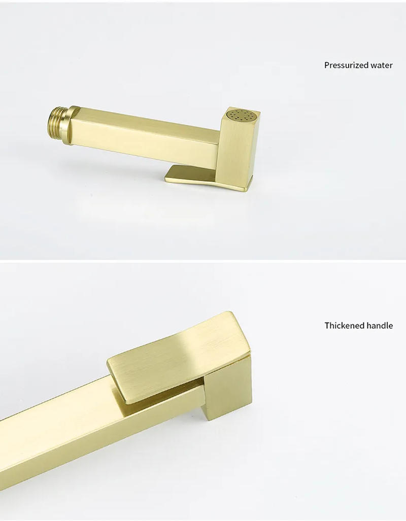 Description Picture 6 of itemBidet Faucet Set Brush Gold Wall Mounted Bathroom Bidet faucet High Pressure Toilet Gun Brass Hot And Cold