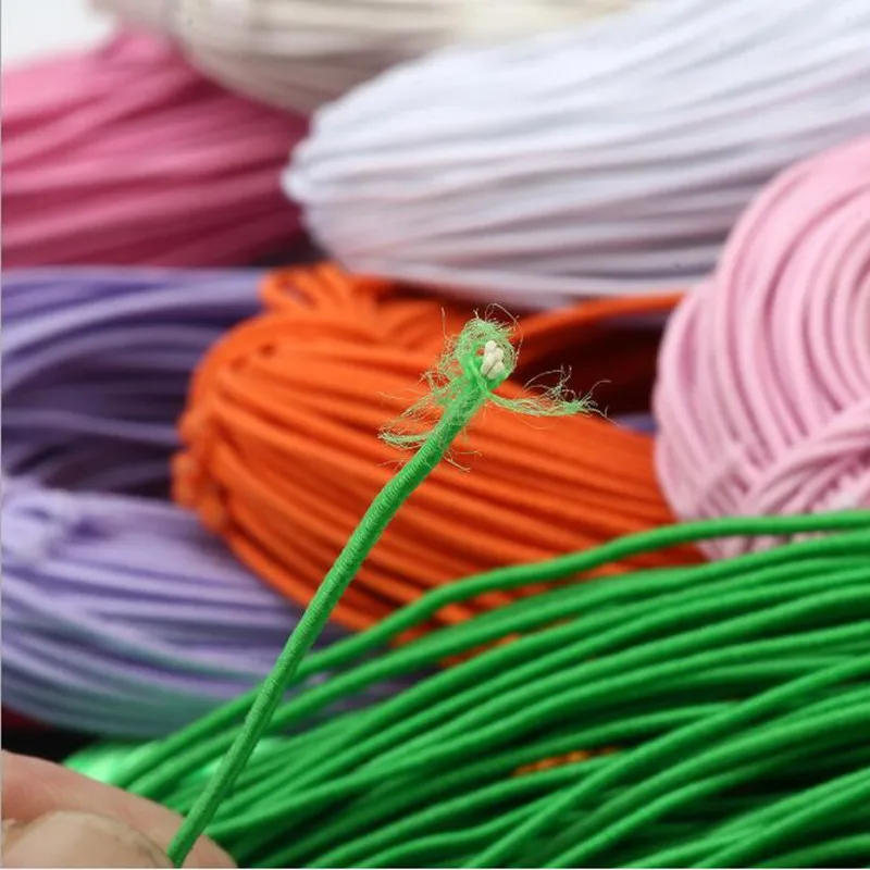Description Picture 4 of item1mm Colorful High-Elastic Round Elastic Band Round Elastic Rope Rubber Band Elastic Line DIY Sewing Jewelry Accessories 9yards