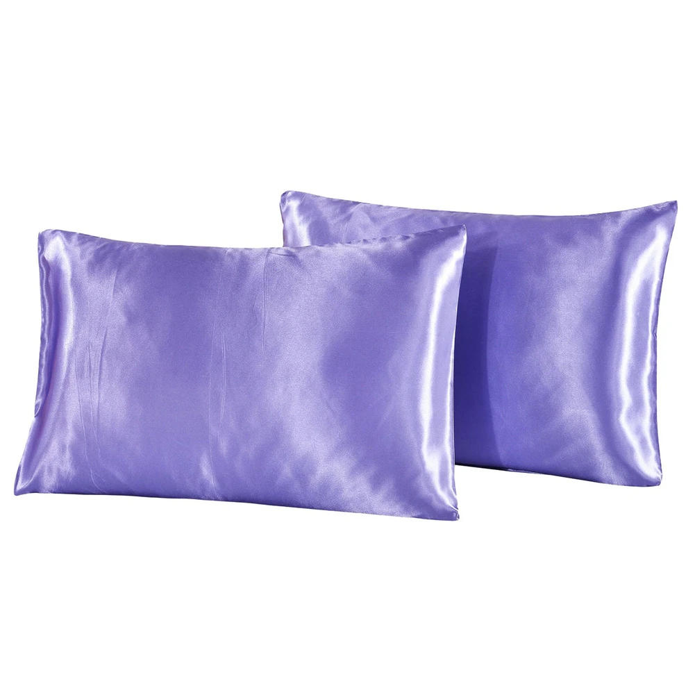 Description Picture 5 of item1Pc Queen Satin Silk Pillowcase Pillow Case Cover Home Bedding Smoothy Pillow Rectangle Bedding Pillow