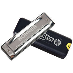 Hot selling Hohner Harmonica Silver Star 10 Holes Blues Harp Diatonic key of C Jazz band mouth organ Instrumentos musicais harp