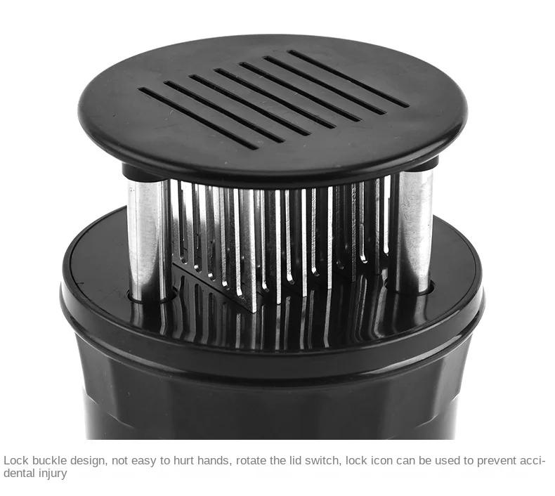 Description Picture 4 of item56 Blades Needle Meat Tenderizer Stainless Steel Knife Meat Beaf Steak Mallet Meat Tenderizer Hammer Pounder Cooking Tools