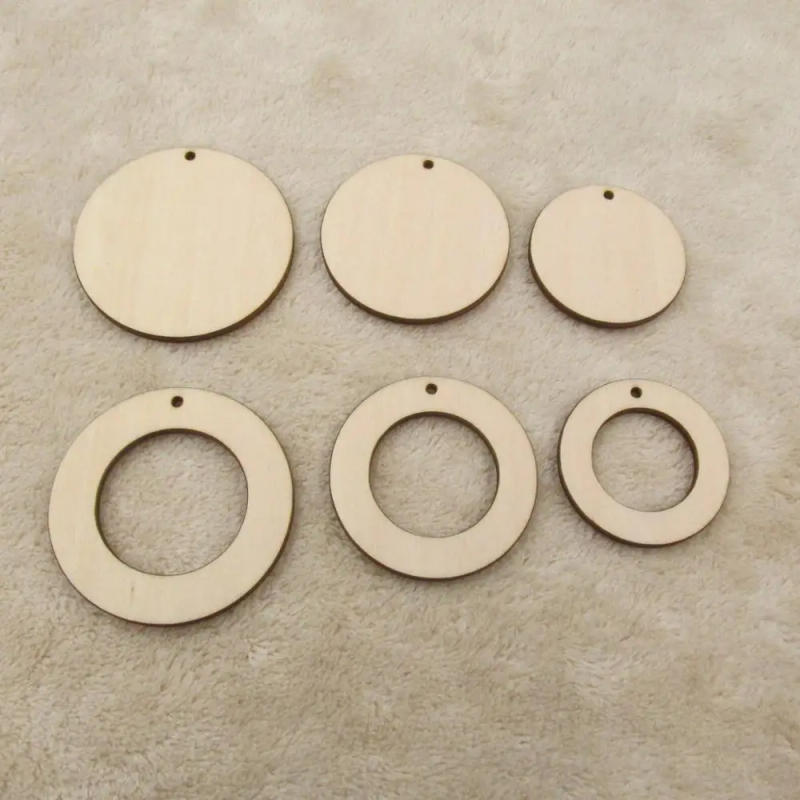 Description Picture 3 of itemUnfinished Wooden Earrings, Blank Circle, Oval Wood Drop, Dangle Ear Rings for Jewelry, DIY Craft Making Supplies