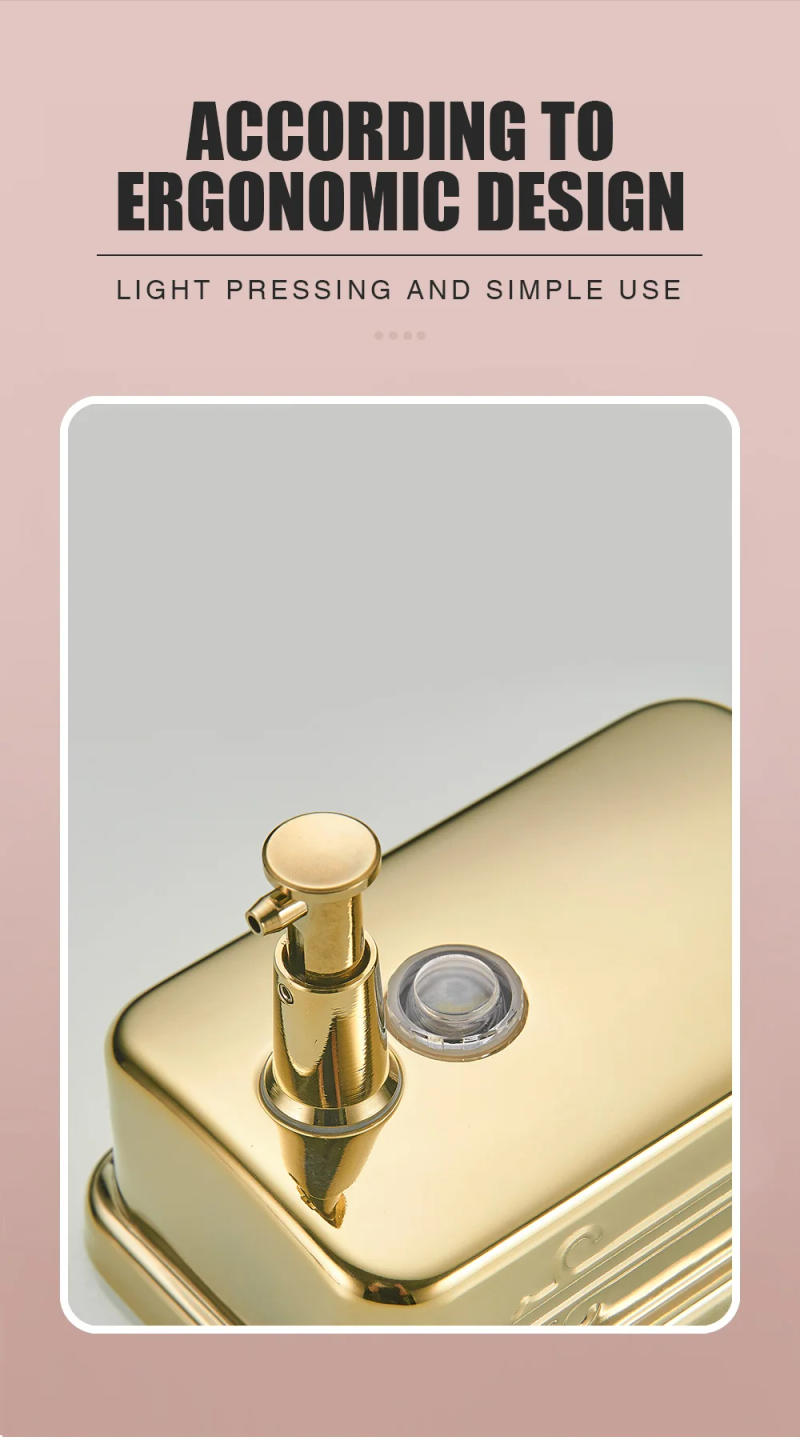 Description Picture 6 of itemBathroom Liquid Soap Dispenser 500/800/1000ml Wall Mounted Soap Pump 304 Stainless Steel Bathroom Accessories WB8607