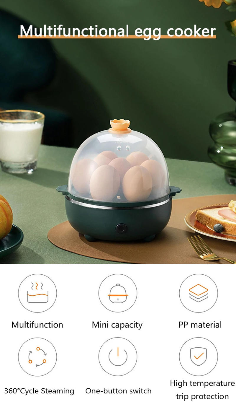Description Picture 2 of itemDMWD Household Electric Egg Cooker Mini Food Steamer Egg Boiler Breakfast Machine  Custard Egg Maker Automatic Power Off 220V