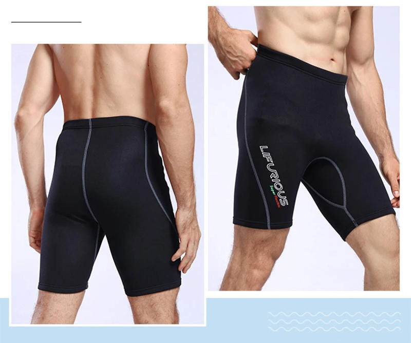 Description Picture 3 of itemMen Neoprene Wetsuit Shorts 2MM Diving Scuba Pants Shorts For Swimming Man Surfing Trunks Keep Warm Super Stretch