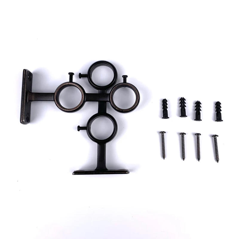 Description Picture 3 of item2PCS Roman Rod Bracket Curtain Rod Aluminum Alloy Base,Double Thickened Rod Bracket Hook Curtain Accessories