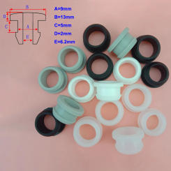 5-100pcs 9mm Silicone Rubber Hole Caps Through Hole ID 6.2mm Plug Cover Snap-on Gasket Grommet Wire Cable Protect Seal Stopper