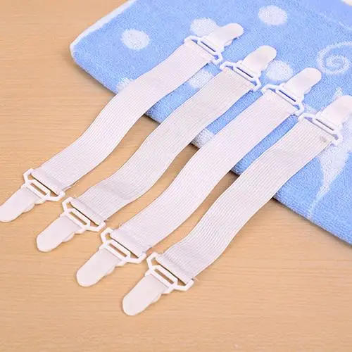 Description Picture 3 of item4Pcs Buckle Elastic Band for Bed Gum Sheet Mattress Cover Blankets Elastic Tape Home Grippers Clip Holder Rubber Fasteners Clip