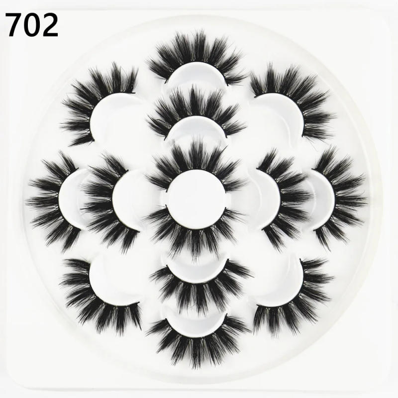 Description Picture 4 of item7/10 pairs 3D false eyelashes naturally long thick eyelashes 20mm dramatic eyelash extension sexy eye makeup eyelash cosmetics