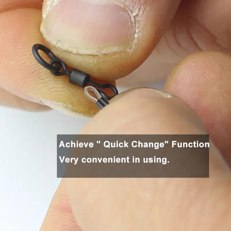 Description Picture 5 of item20pcs Carp Fishing Accessories Swivel Round Quick change Ring swivels UK size 11 Ronnie 360 Chod Carp Fishing Rigs