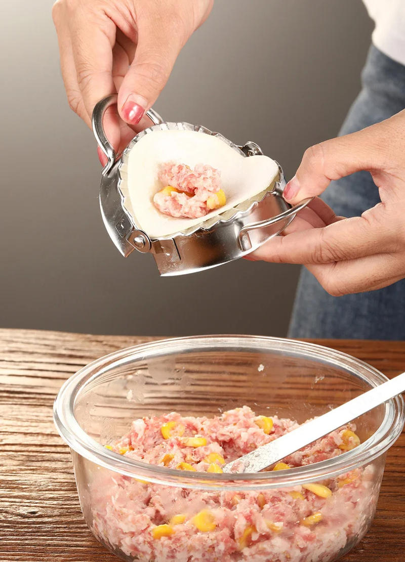 Description Picture 5 of itemStainless Steel Dumpling Maker Mold Non-stick Dumplings Machine Pies Pastry Pasta Tools Meat Spoon Kitchen Baking Accessories