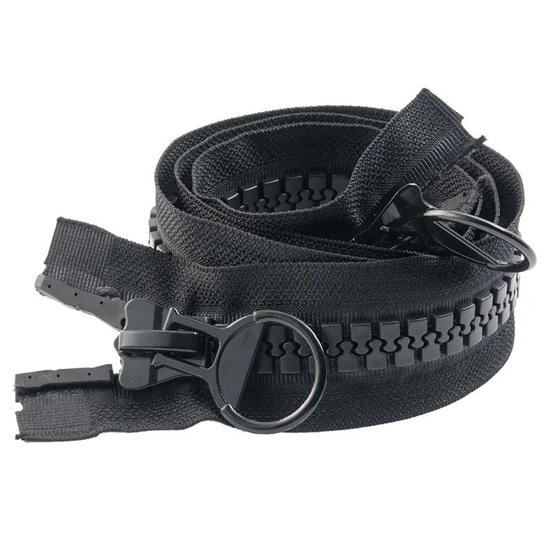Description Picture 4 of item#20 50-150cm double Way Separating Super Large Resin Zipper black for Parka Down Jacket Coat Tent Zipper Sliders DIY Sewing