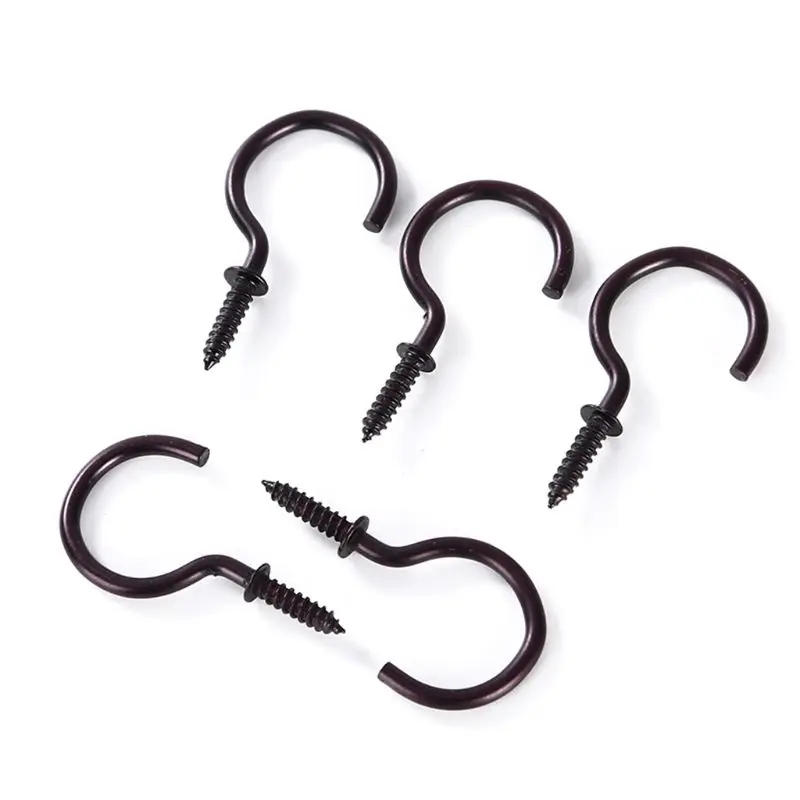 Description Picture 5 of item18PCS Iron Metal Hanging Hooks Durable Easy Installation Hanger Tools for Kitchen Bathroom Towel Mug Holder Accessories