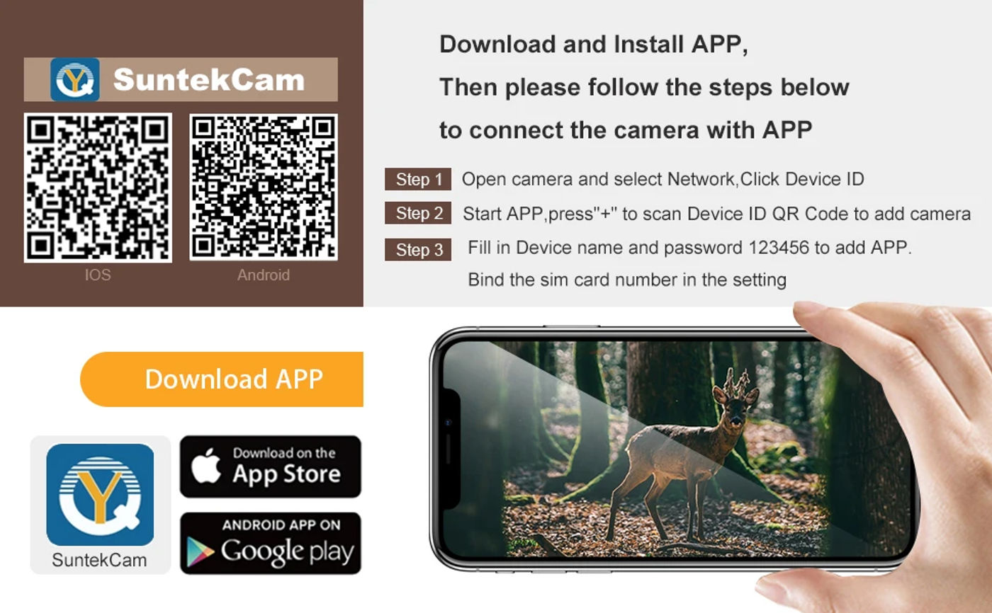 Description Picture 4 of itemLive Video App Control Trail Camera, Cloud Service, 5000MA Lithium Battery, 30MP Hunting Cameras, 4G APP, Mobile I Wildlife Nigh