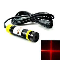 Red Laser Diode Module 648nm 650nm 660nm 100mW 16mmx68mm Focusable Cross Shape Lens with 5V Adapter