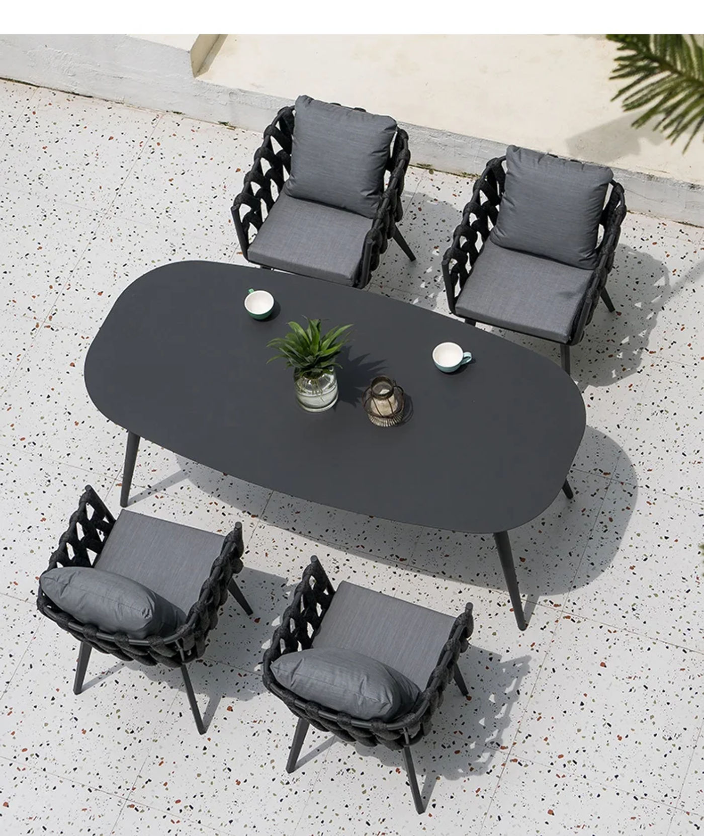 Description Picture 6 of itemOutdoor Tables And Chairs Simple Courtyard Leisure Terrace Furniture Set Hotel Modern Design Balcony Minimalist Household
