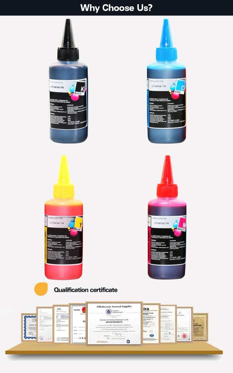 Description Picture 5 of itemALIZEO Refill Ink Kit for Epson for Canon for HP for Brother Printer CISS Ink and refillable printers Cartridges dye ink