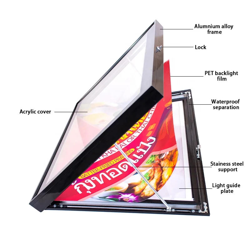 Description Picture 5 of itemlight box outdoor advertising outdoor light box waterproof sign outdoor menu