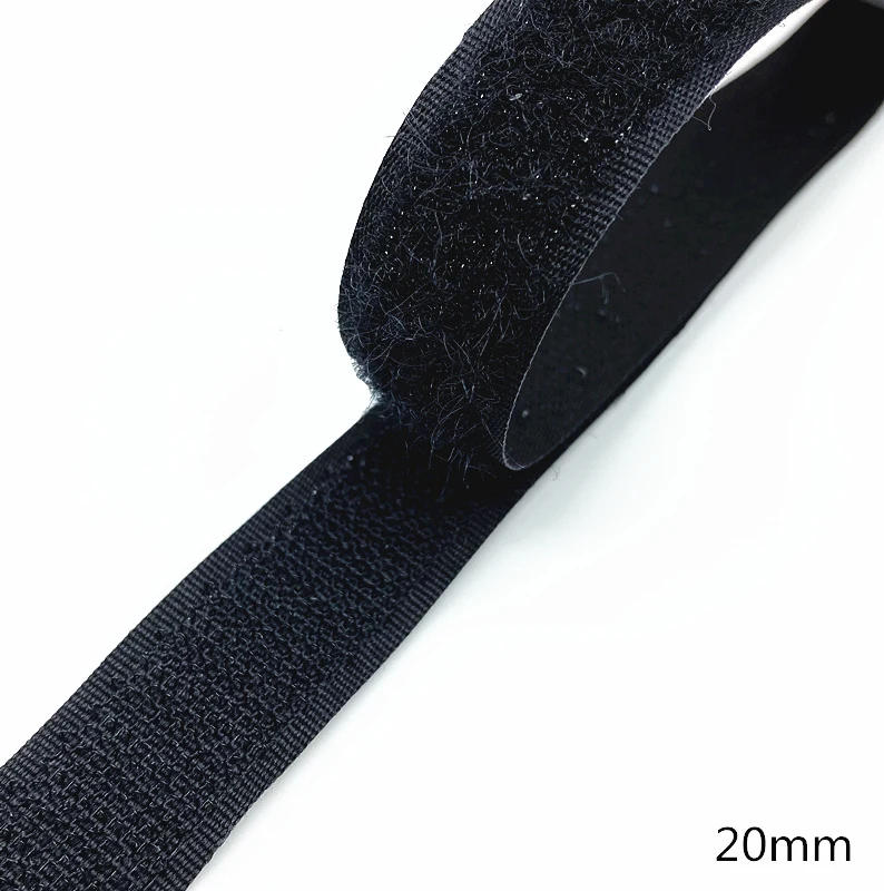 Description Picture 6 of item1 Pair 5mm-50mm Black White Adhesive Fastener Tape Hook and Loop  Cable Ties Sewing Accessories,  Yard/lot