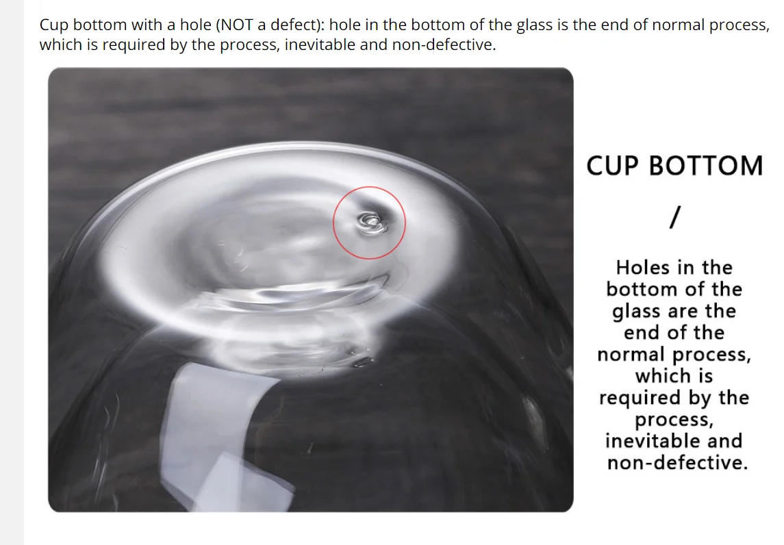 Description Picture 5 of item2-6pcs Double-layer Wall Transparent Cup Coffee Milk Drink Mug High Borosilicate Glass Drinkware Heat Resistant Household Office