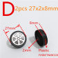 2pcs 27x2x8mm