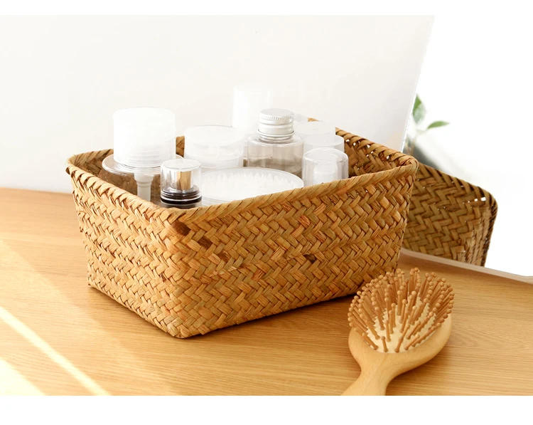Description Picture 5 of itemWicker Weave Storage Basket for Kitchen Fruit Dish Food Bread Sundries organizer Rattan Picnic Container Storage Case WF