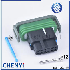 12 Pin female automotive waterproof wire connector sealed wire cable connectors tachometer plug with For Harley