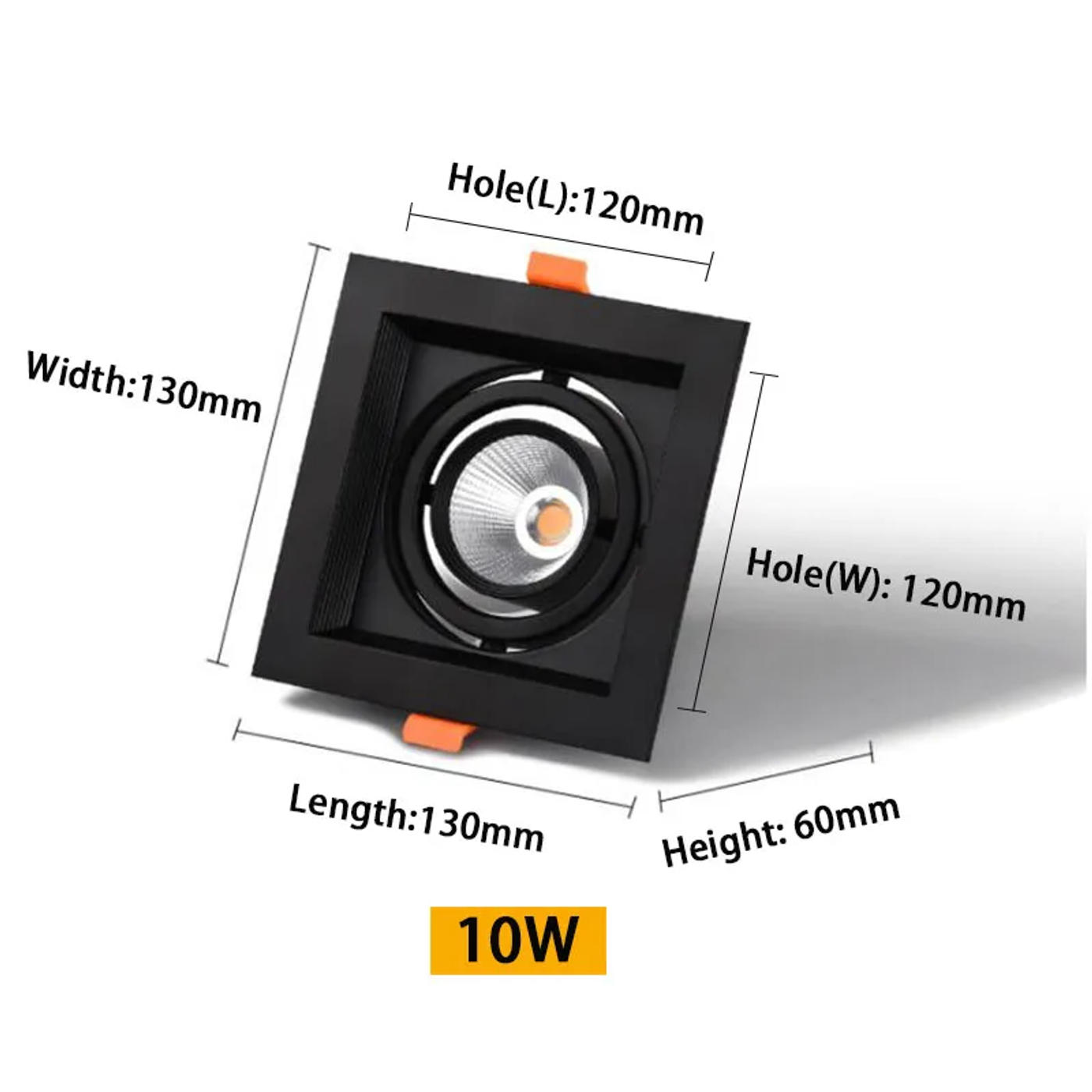 Description Picture 3 of itemQIUBOSS Dimmable LED Recessed Downlights 220V Led Embedded Spotlights 10W 20W COB Ceiling Lamp Square Lighting Lights for Indoor