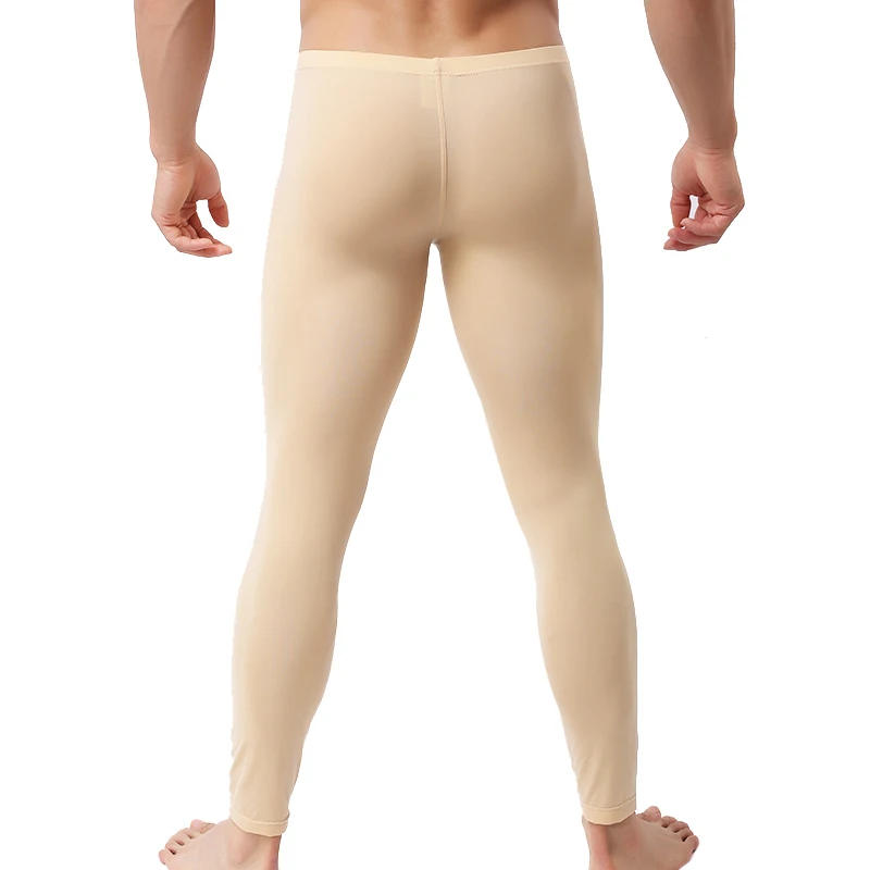 Description Picture 3 of itemNew Coming Sexy Men's Ultra-Thin Silky Long Johns Thermal Pants Cool  Leggings Underwear S M L XL XXL