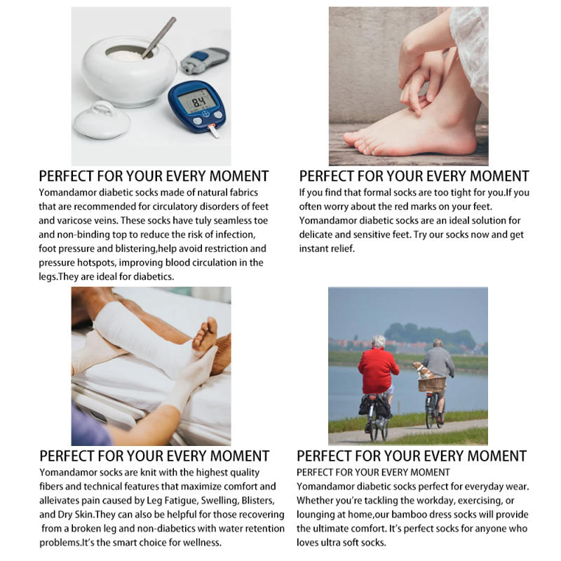 Description Picture 4 of itemWomens Bamboo Diabetic Crew Socks With Seamless Toe,6 Pairs Size 9-11