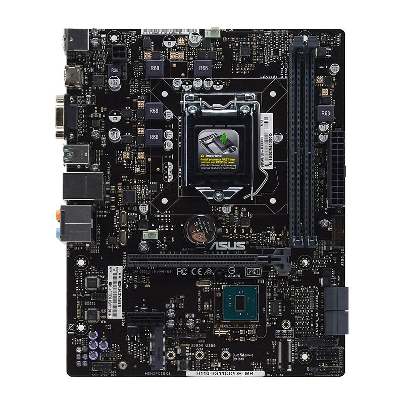Description Picture 2 of itemASUS H110-I/G11CD/DP_MB Motherboard Intel H110 LGA 1151 DDR4 32GB USB3.0 ATX  support   6/7th Gen Intel Core cpus