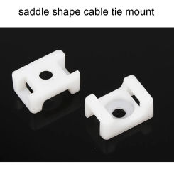 cable tie Mounts seat fixed seat 1000pcs Wire Buddle Saddle Type Plastic Holder White Black Plastic saddle cable mount holder