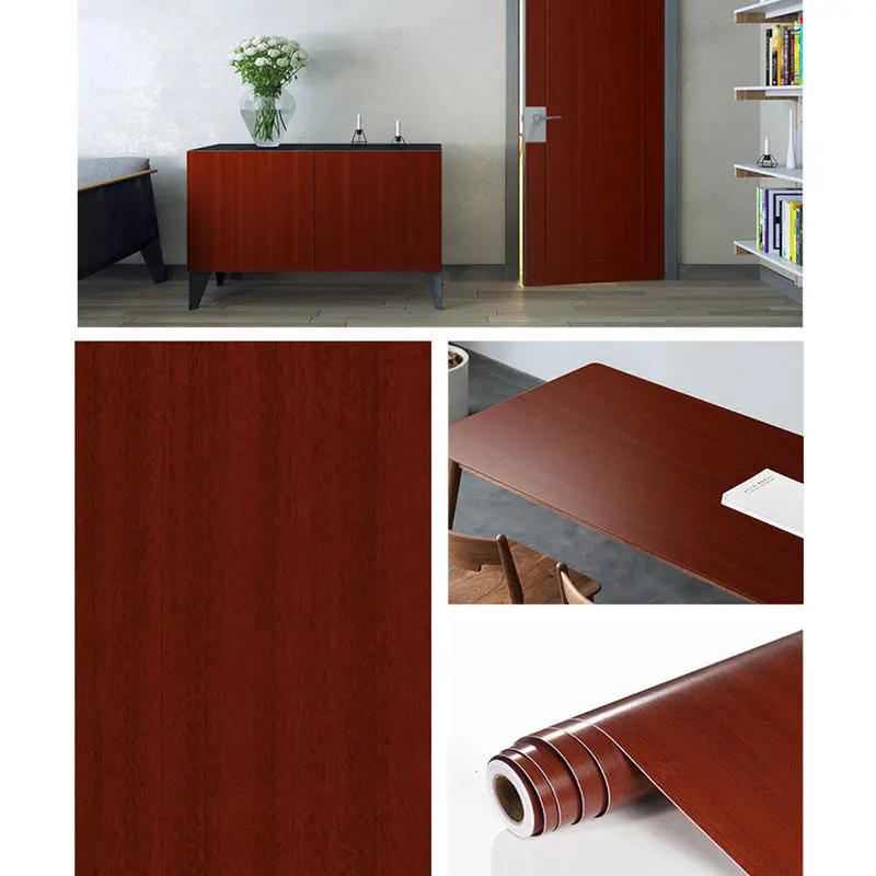 Description Picture 4 of itemWood Black Papers Vinyl Wallpapers Wood Peel and Stick Self Adhesive Paper For Decorative Cabinets Paper Furniture Wall Stickers