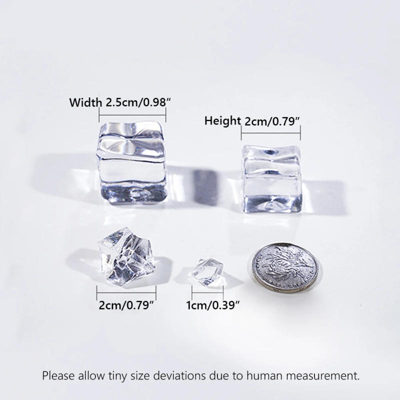 Description Picture 5 of item5-75PCS/Set Cube/Irregular Ice Cube Acrylic Fake 1/2cm Ice Particles Transparent Photography Props Photo Studio Shooting Props