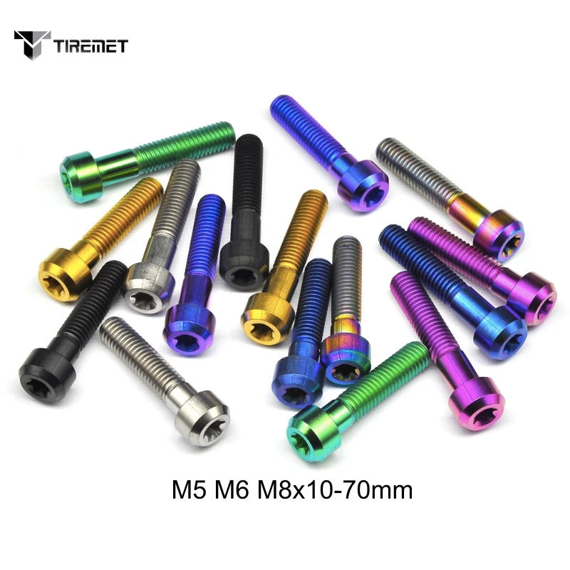 Description Picture 4 of item1Pcs Titanium Bolts Torx Head Screw Rainbow M5 M6x10-70mm Fit Bicycle Stem Headset Brake Caliper Frame Rack Holder